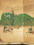 Shogun touring in spring, Edo Period (1603-1867) (ink on paper)