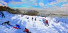 Snow flurries,Allestree Park,Derby. (oil on canvas)