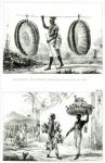 Head baskets and a poultry seller, from 'Voyage Pittoresque et Historique au Bresil', (litho) (b/w photo)
