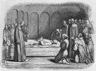 Death of Abelard, illustration from 'Lettres d'Heloise et d'Abelard', 1839 (engraving)