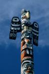 Haida Eagle clan totem pole (painted wood)