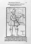 A Falconer with his Goshawk, illustration from 'The Book of Falconry' (woodcut) (b&w photo)