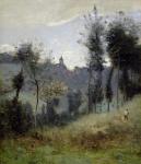 Canteleu near Rouen (oil on canvas)