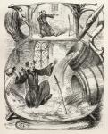 Illustration after George Cruikshank for the poem 'A Lay of St. Dunstan', from 'The Ingoldsby Legends or Mirth and Marvels', by Thomas Ingoldsby, published in 1865 (litho)