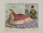 Caricature of the crinoline, from 'Modes Pour Rire' (coloured engraving)