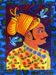 Maharaja with blue birds, 2011, (oil on canvas)