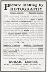 Early 20th century advertisement for photography using Kodak camera and film. From The Mansions of England in the Olden Time, published 1906.