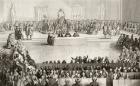 The National Assembly during the reign of Louis XVI (1754-93) from 'Histoire de France' by Colart, published c.1840 (engraving)