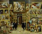 Archduke Leopold Wilhelm (1614-61) in his Picture Gallery, c.1647 (oil on copper)