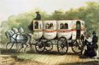 'Enterprise Generale des Dames Blanches', omnibus from Madeleine to Porte Saint-Martin, c.1850 (colour litho)