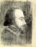 Erik Satie (1866-1925) c.1886 (crayon on paper)