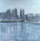 Dukes Meadow's, towards Putney-on-Thames (acrylic on canvas)
