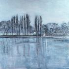 Dukes Meadow's, towards Putney-on-Thames (acrylic on canvas)