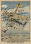 Tragic collision of two airplanes, back cover illustration from 'Le Petit Journal', supplement illustre, 6th July 1913 (colour litho)