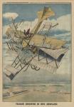 Tragic collision of two airplanes, back cover illustration from 'Le Petit Journal', supplement illustre, 6th July 1913 (colour litho)