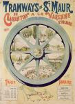 Poster advertising the Tramways de St. Maur from Charenton to La Varenne-Saint-Hilaire, 1894 (colour litho)