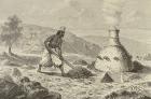 Native smelting iron ore in Fouta Djallon, Guinea, 1850s, from `Le Tour du Monde', published Paris, 1860s (litho)
