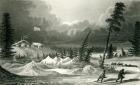 Winter View of Fort Franklin, engraved by Edward Francis Finden (1791-1857) May 1828 (engraving) (b/w photo)