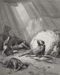The Conversion of St. Paul, Acts 9:1-6, illustration from Dore's 'The Holy Bible', engraved by Ligny, 1866 (engraving)
