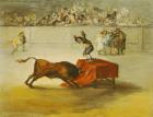 Martincho's Other Folly in the Bull Ring at Saragossa, after a painting by Francisco Goya (1746-1828) (oil on canvas)