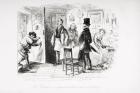 Mr. Baptist is supposed to have seen something, illustration from 'Little Dorrit' by Charles Dickens (1812-70) first published 1857 (litho)