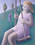 Girl on Swing, 1996 (oil on canvas)