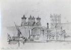 Sketch of Westminster, 1860 (pencil on paper)