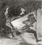 Illustration after J. Tenniel for the poem 'The Ingoldsby Penance', from 'The Ingoldsby Legends or Mirth and Marvels', by Thomas Ingoldsby, published in 1865 (litho)