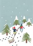 Sledging, 2014, (cut paper)