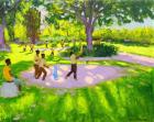 Cricket Practise,Botanical Gardens,Dominica,Grenadines,West Indies, (oil on canvas)