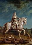 Transporting the Equestrian Statue of Louis XIV from the Workshop at the Convent of the Capucines in 1669, after 1669 (oil on canvas)