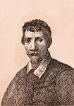 Annibale Carracci, illustration from '75 Portraits Of Celebrated Painters From Authentic Originals', published in 1817, London (engraving)