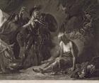 The Cave of Despair, from Spenser, engraved by Valentine Green (1739-1813) 1775 (mezzotint)