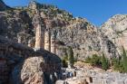 Ancient Delphi, Phocis, Greece. Remains of the Temple of Apollo (photo)