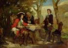 Meeting between Jean Cavalier (1681-1740) and Claude Louis Hector (1653-1734) Duke of Villars (oil on canvas)