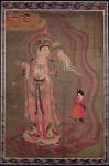 A Bodhisattva leading a lady to the Pure Land, c.851-900 (ink & colours on silk)