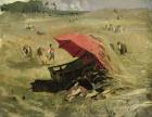 The Red Sunshade, c.1860 (oil on paper on board)