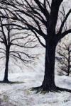 Winter Trees, Greenwich Park, 2004 (paper mosaic collage)