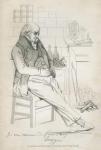 Pierre-Jean de Beranger (1780-1857) (etching) (b/w photo)