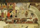 Allegory of April: a performance at the Borso d'Este square, detail of horses and donkeys running, 1469-70, (fresco)