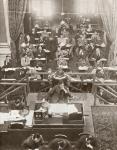 The opening of Dail Eireann, or Chamber of Deputies, of the Irish Free State Parliament, Dublin, Ireland on September 9, 1922. From The Story of 25 Eventful Years in Pictures, published 1935.