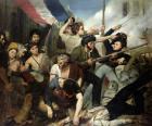 Scene of the 1830 Revolution (oil on canvas)