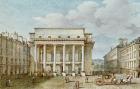 View of the Facade of the Theatre Italien (Salle Favart) (w/c on paper)