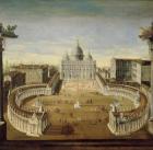 View of St. Peter's, Rome, 1665 (oil on canvas)