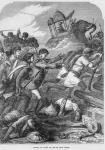 The Defeat of Hyder Ali (1722-82) by Sir Eyre Coote (1726-83) in 1781 (engraving) (b&w photo)