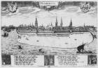 View of Hamburg (engraving) (b/w photo)