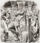 Illustration after J. Tenniel for the poem 'The Blasphemer's Warning', from 'The Ingoldsby Legends or Mirth and Marvels', by Thomas Ingoldsby, published in 1865 (litho)