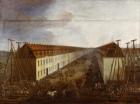 Building works on Friedrichstrasse in Berlin, c.1735 (oil on canvas)