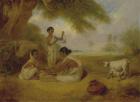 Grinding Corn, c.1792-95 (oil on canvas)