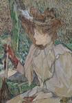 Woman with Gloves, 1891 (oil on cardboard)